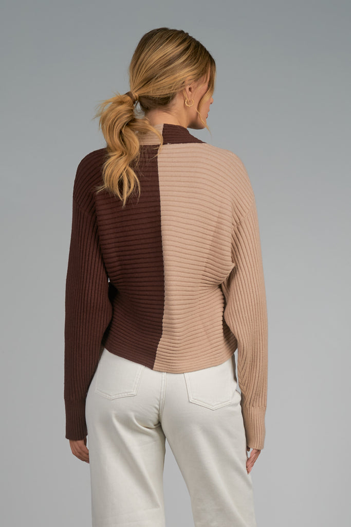 Elan Crop Criss Cross Sweater