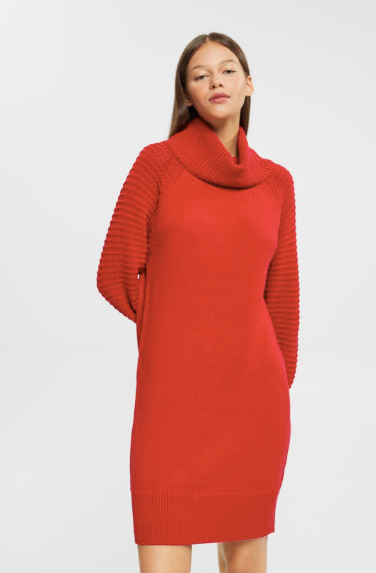 strapless open back dress Red Dress Shirt with White Collar and Cuffs main image 0