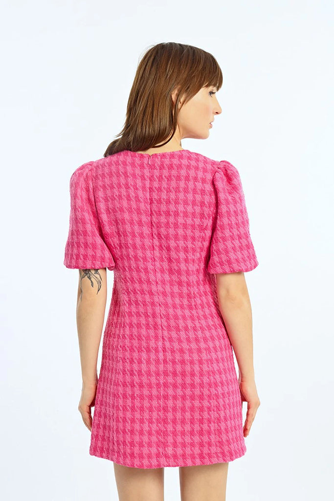 The Pink Houndstooth Dress