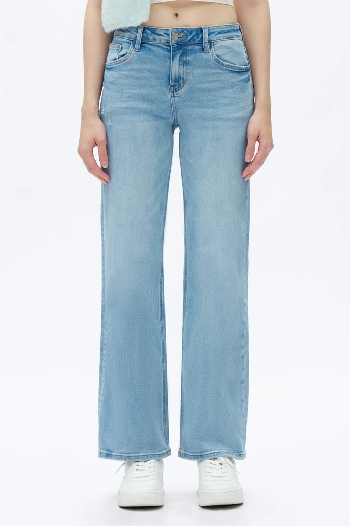 Alsa Wide Leg Distressed Jeans