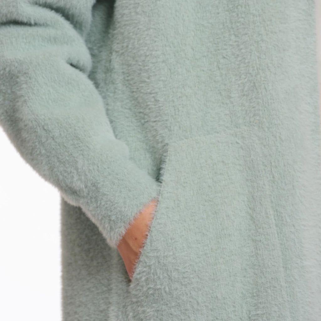Arline Long Big Sleeves Cardigan in Manor Grey