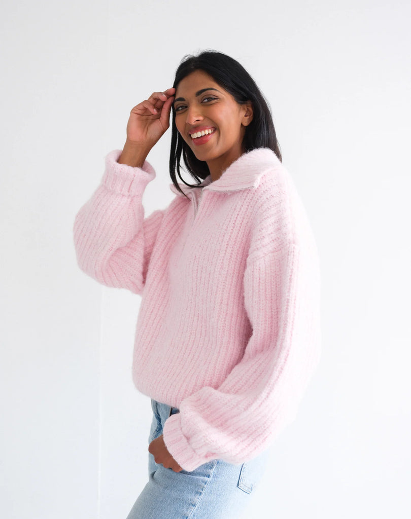 Trucker Half Zip Sweater