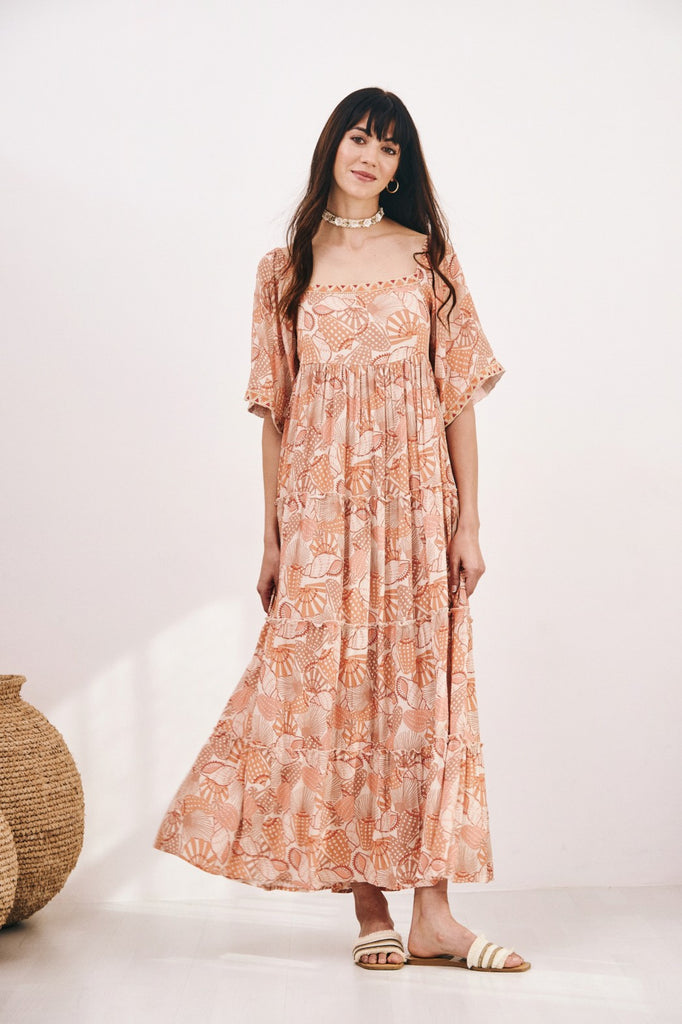 SEASHELLS PRINTED DRESS
