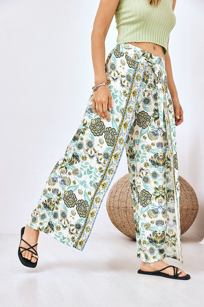 POSITIONAL PRINTED FLUID TROUSERS