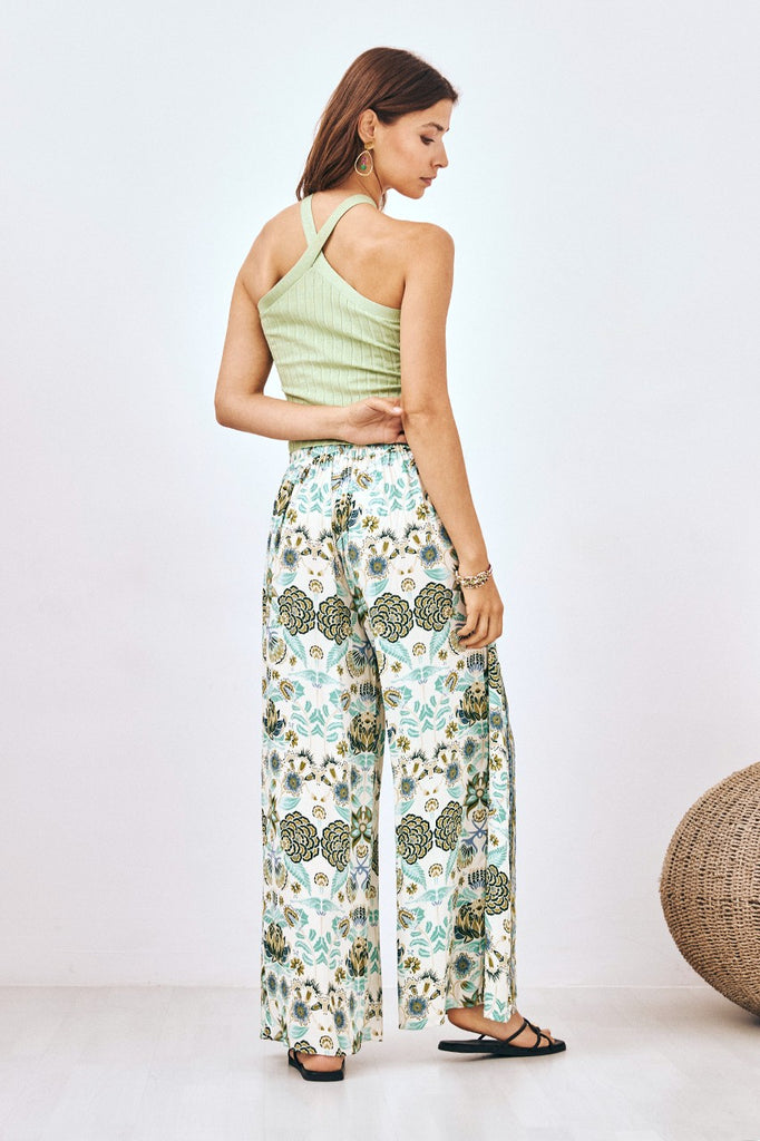 POSITIONAL PRINTED FLUID TROUSERS