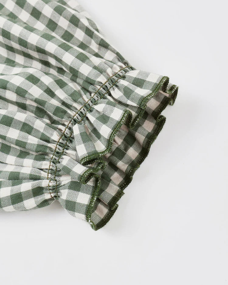 Girl's Nightgown || Evergreen Gingham
