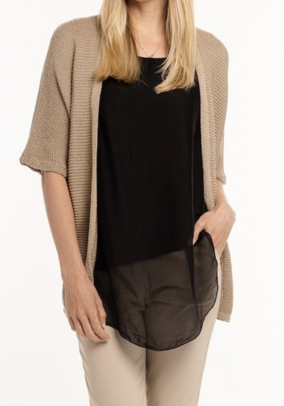 Made in Italy Pointelle Cardi