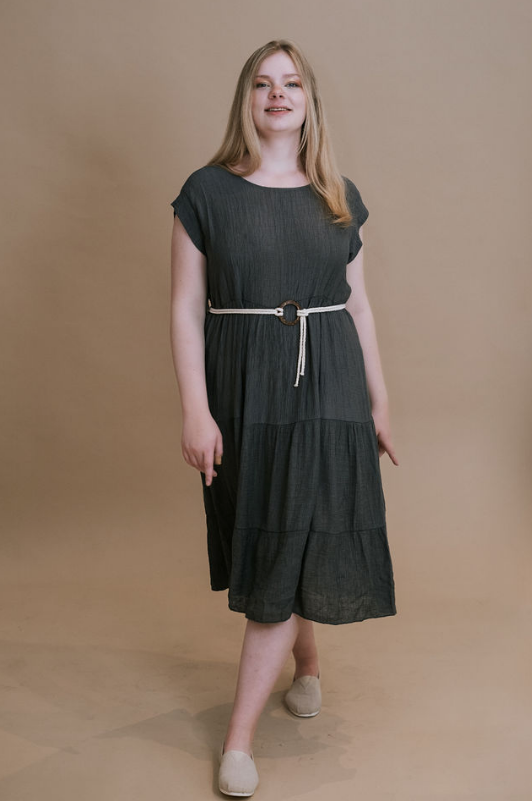 Made in Italy Anthracite Dress