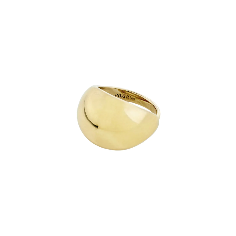 Pilgrim Alexane Recycled Dome Ring Gold Plated