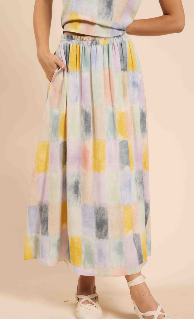 Petrichor Gathered Skirt + Top Set