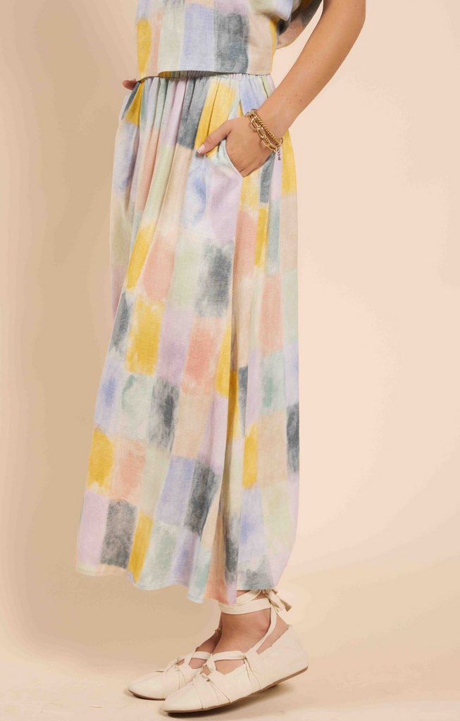 Petrichor Gathered Skirt + Top Set