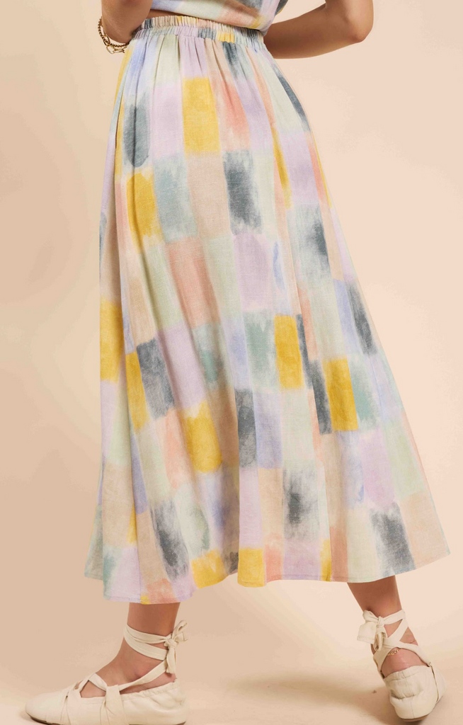 Petrichor Gathered Skirt + Top Set