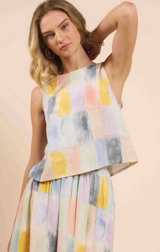 Petrichor Gathered Skirt + Top Set