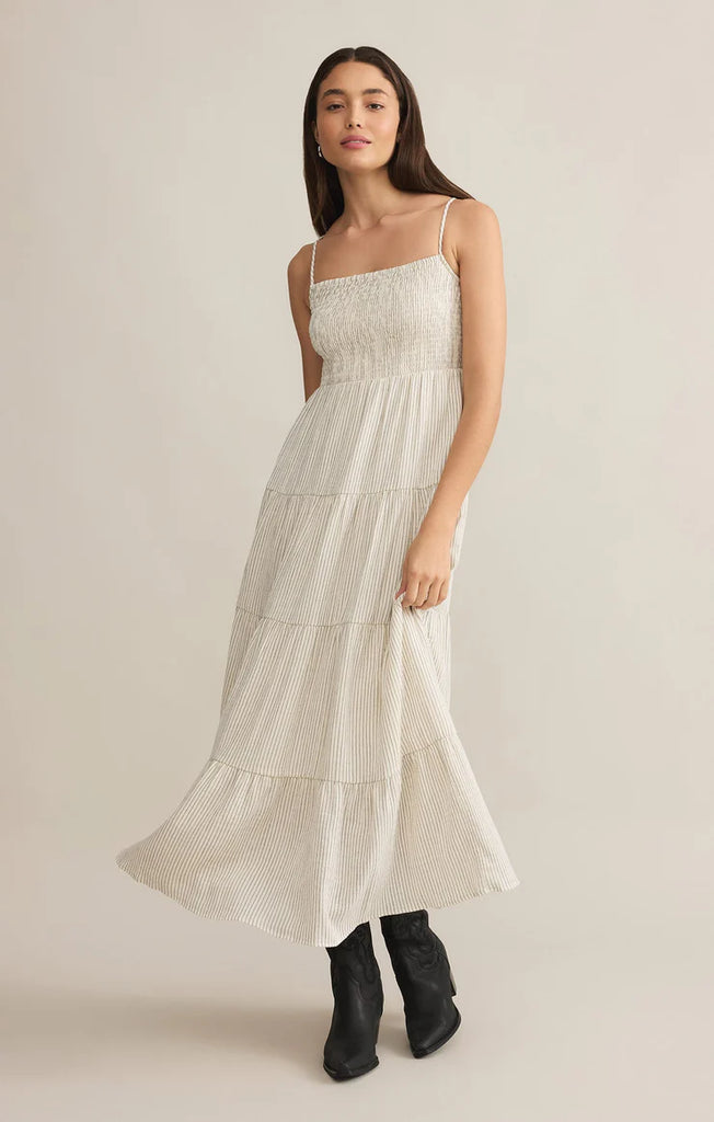 BALOS STRIPED MAXI  DRESS