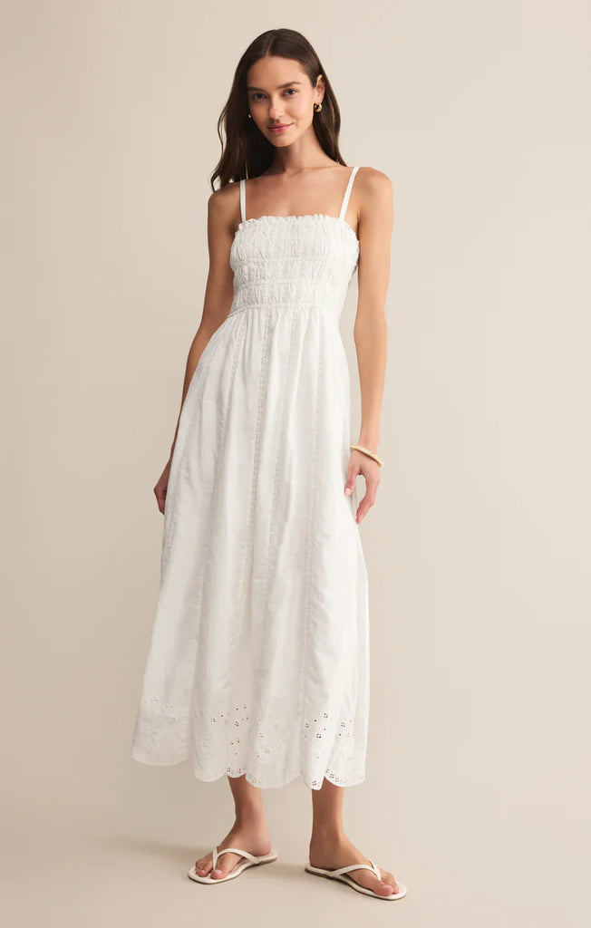 DANI EMBROIDERED MIDI DRESS