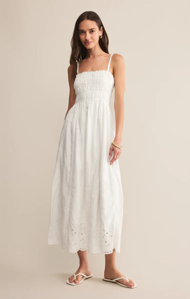DANI EMBROIDERED MIDI DRESS