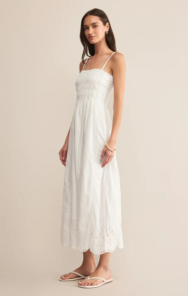 DANI EMBROIDERED MIDI DRESS