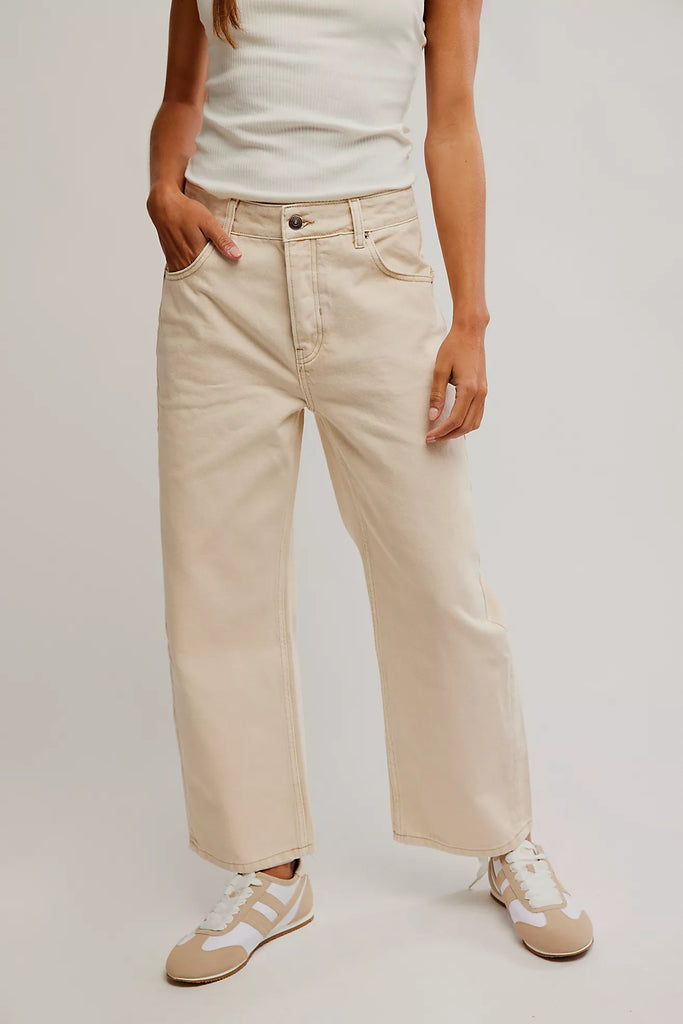 We The Free Deep Trance Dropped Boyfriend Jeans/Casual Khaki