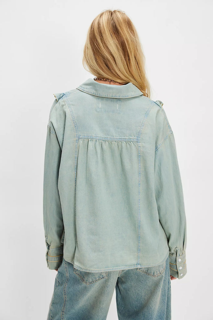 TATTERED AND RUFFLED TOP