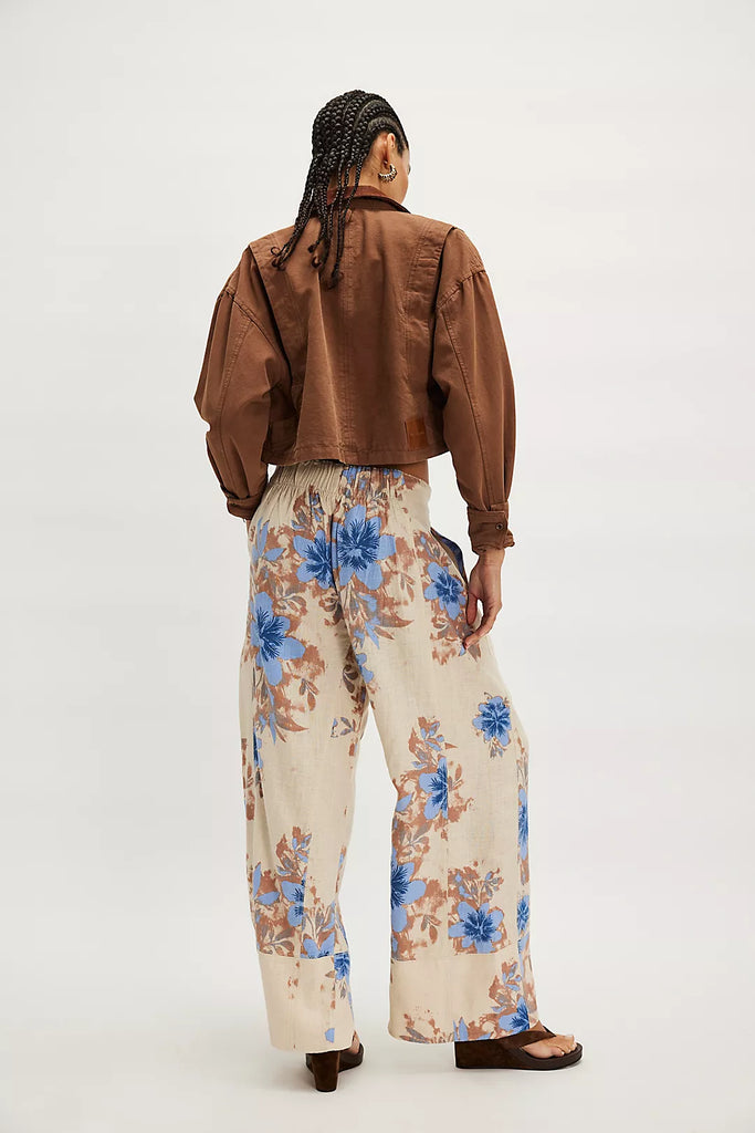 Day's End Linen Printed Pull-On Pants