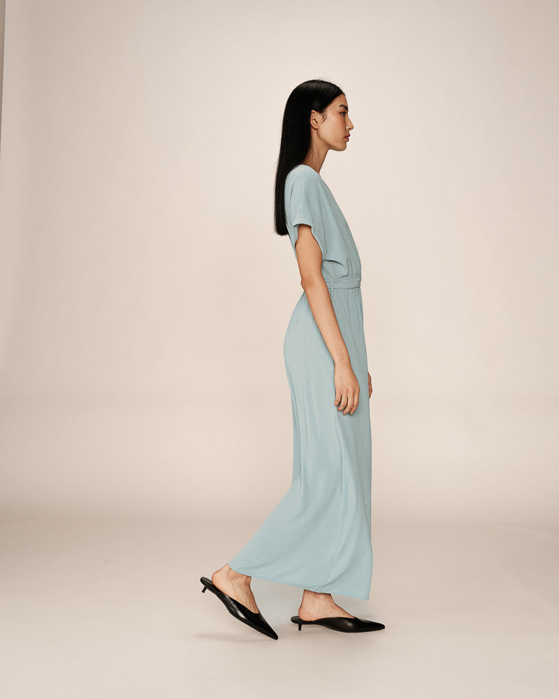 LONG DRESS BLEU PAPILLON