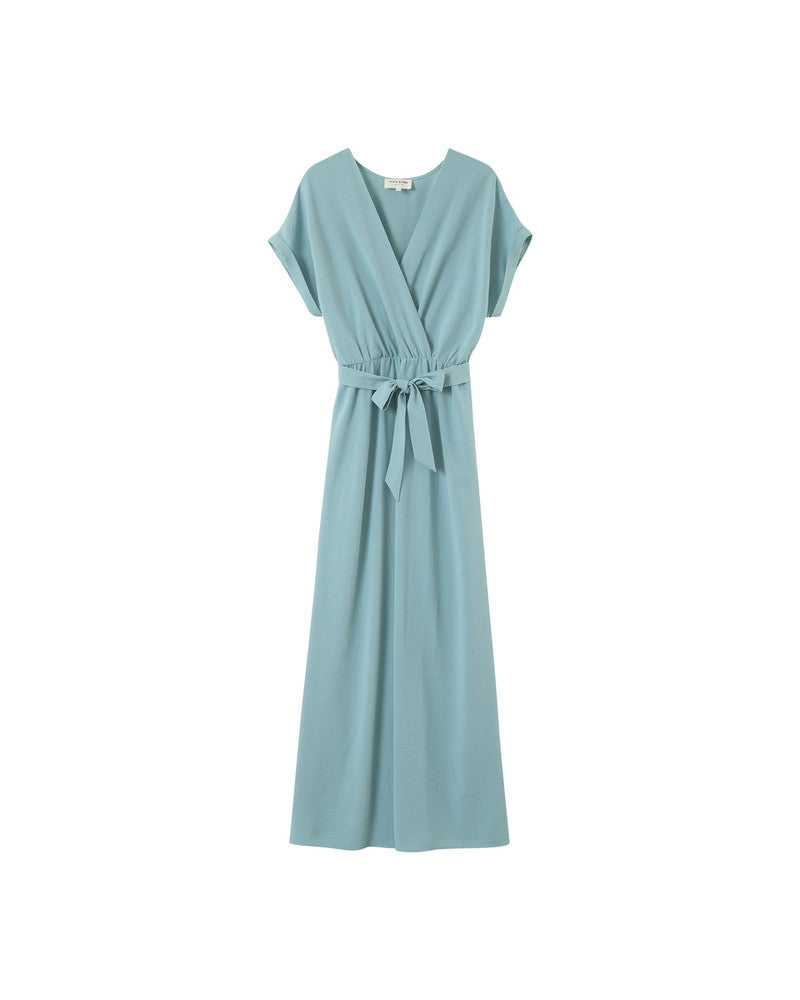 LONG DRESS BLEU PAPILLON