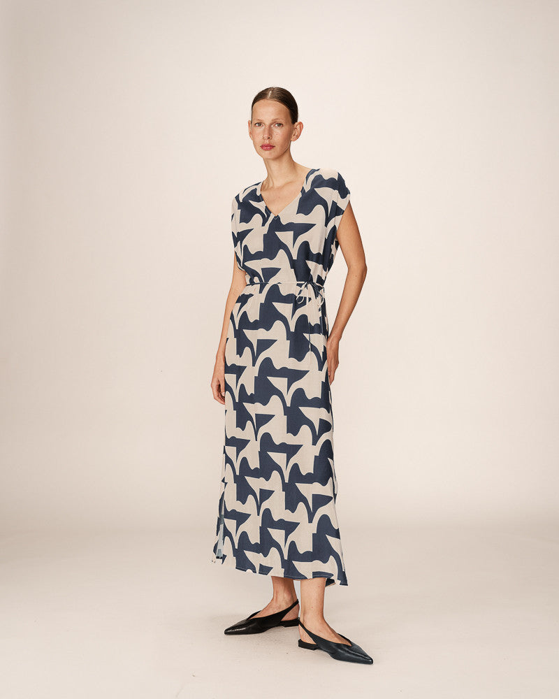 LONG DRESS MARINE PENSEE