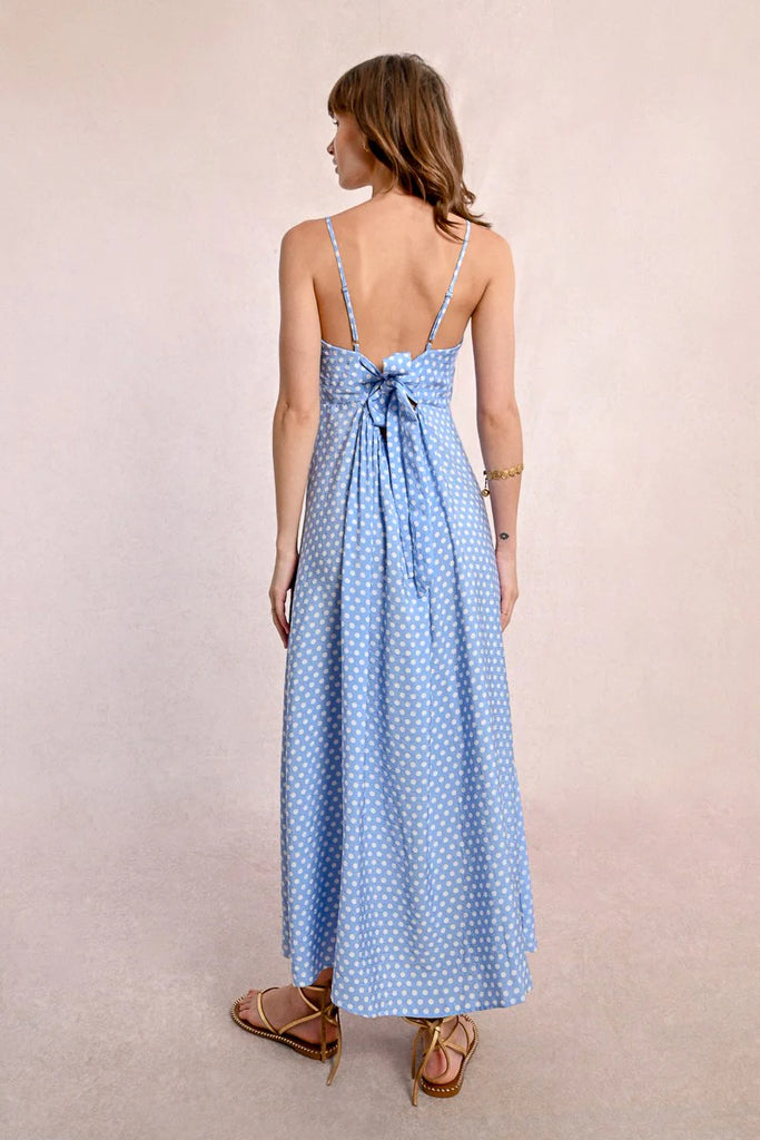 Blue Polka dot Dress
