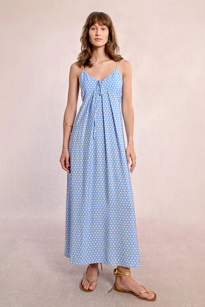 Blue Polka dot Dress