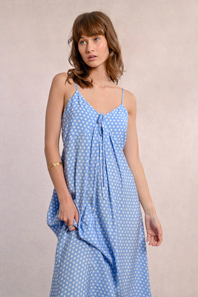 Blue Polka dot Dress