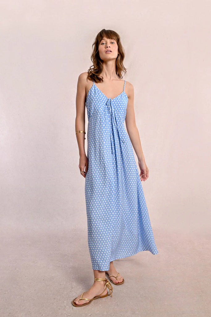 Blue Polka dot Dress