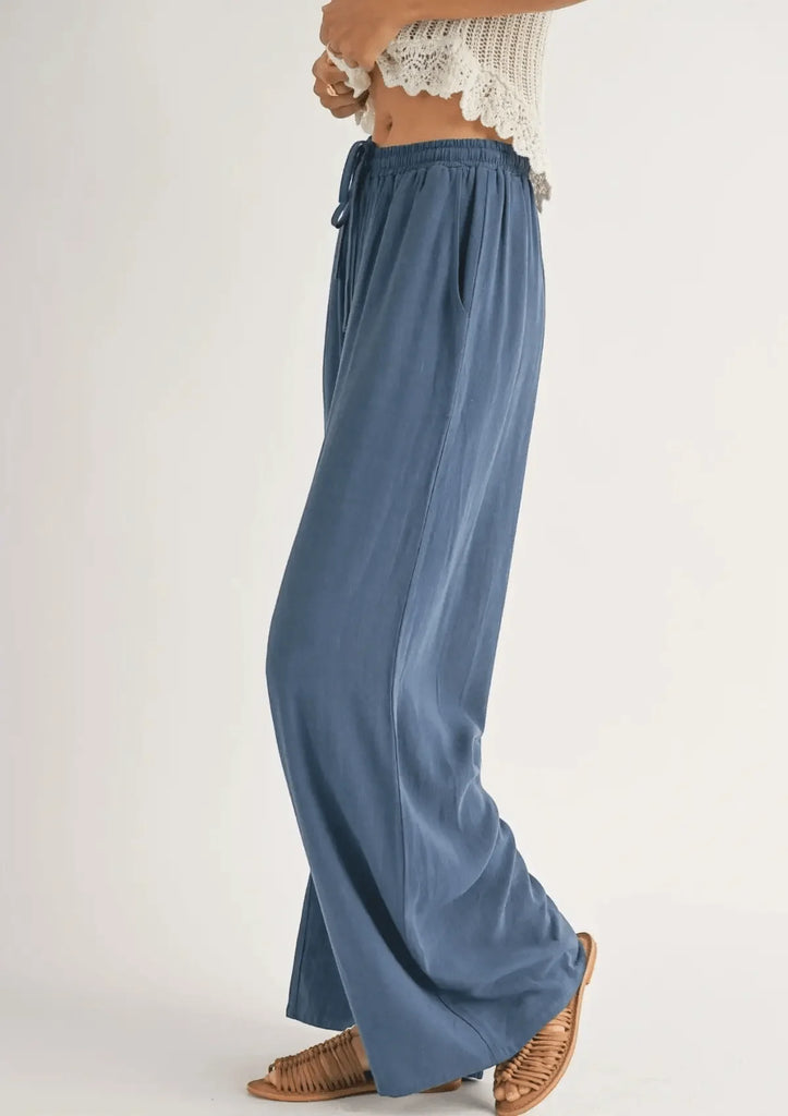 Sugarloaf Linen Top Indigo