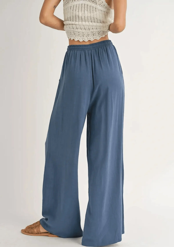 Sugarloaf Linen Pant Indigo