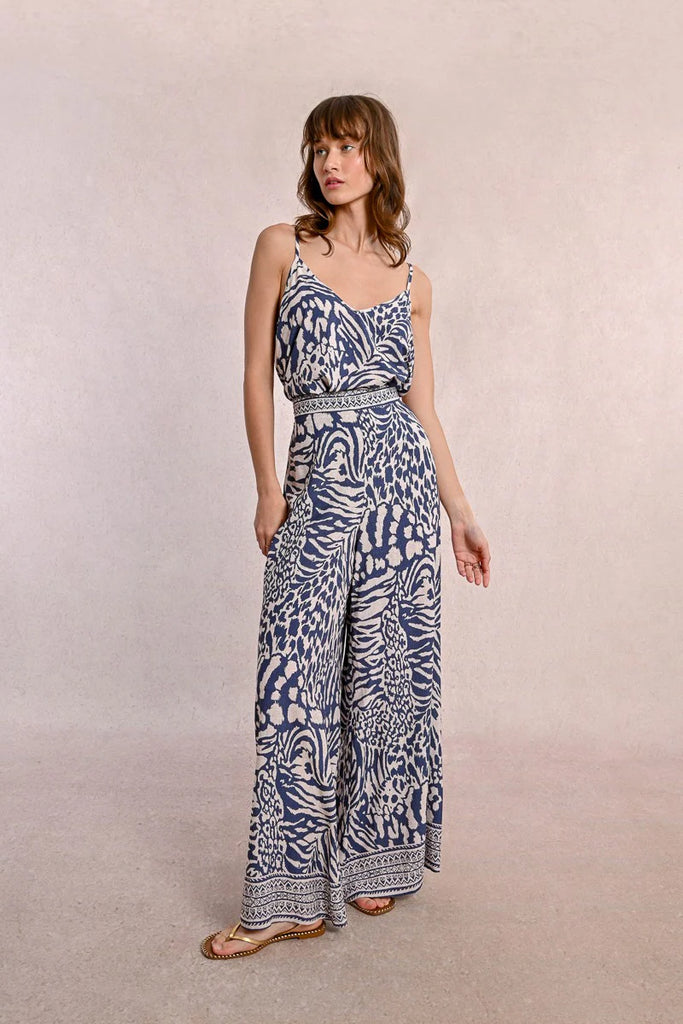 Wide Leg Zebra Printed Pant