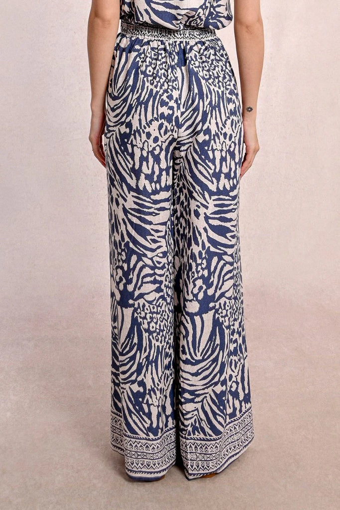 Wide Leg Zebra Printed Pant