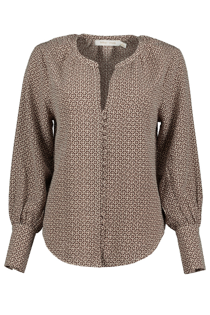Bishop + Young Ana Covered Button Blouse