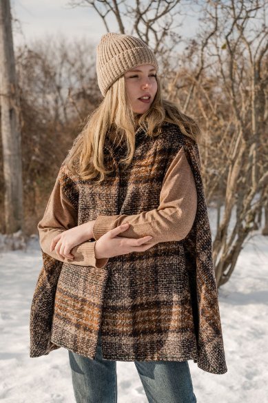 Tartan 2025 poncho coat