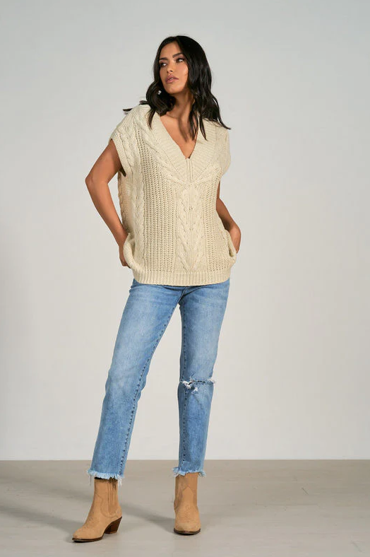 Elan Sash Sleeveless Sweater